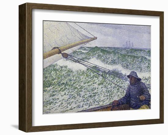 The Man at the Helm, c.1892-Théo van Rysselberghe-Framed Giclee Print