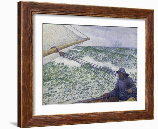 The Man at the Helm, c.1892-Théo van Rysselberghe-Framed Giclee Print