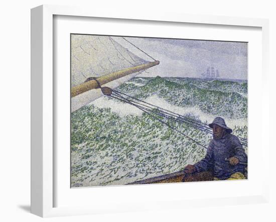 The Man at the Helm, c.1892-Théo van Rysselberghe-Framed Giclee Print