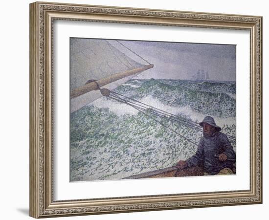 The Man at the Tiller, 1892-Théo van Rysselberghe-Framed Giclee Print