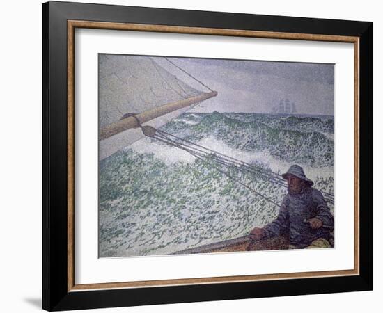 The Man at the Tiller, 1892-Théo van Rysselberghe-Framed Giclee Print