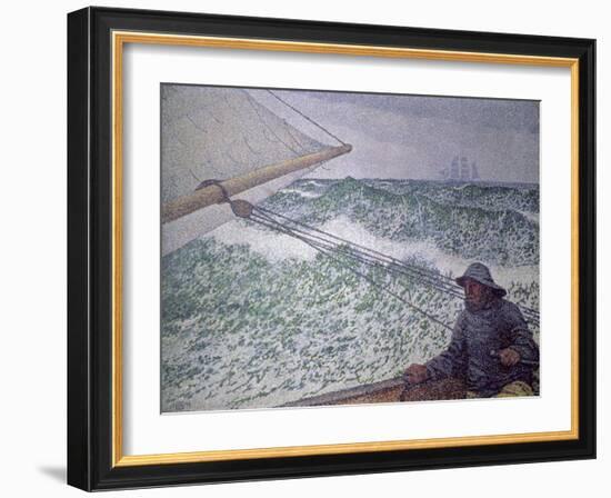 The Man at the Tiller, 1892-Théo van Rysselberghe-Framed Giclee Print