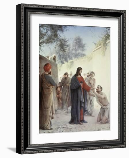 The Man Born Blind-Carl Bloch-Framed Giclee Print