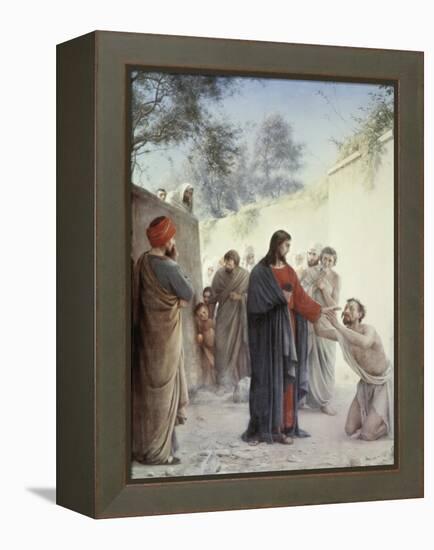 The Man Born Blind-Carl Bloch-Framed Premier Image Canvas