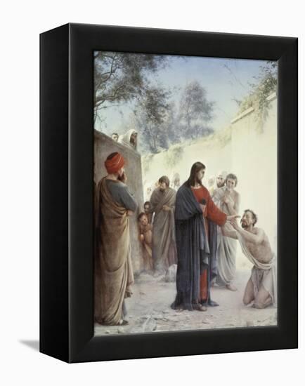 The Man Born Blind-Carl Bloch-Framed Premier Image Canvas