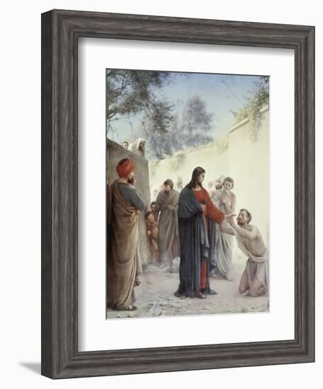 The Man Born Blind-Carl Bloch-Framed Giclee Print