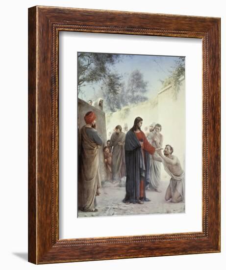 The Man Born Blind-Carl Bloch-Framed Giclee Print