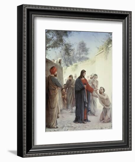 The Man Born Blind-Carl Bloch-Framed Giclee Print