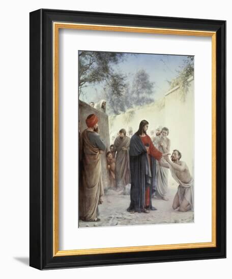 The Man Born Blind-Carl Bloch-Framed Giclee Print