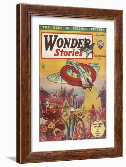 The Man from Beyond-Frank R Paul-Framed Art Print