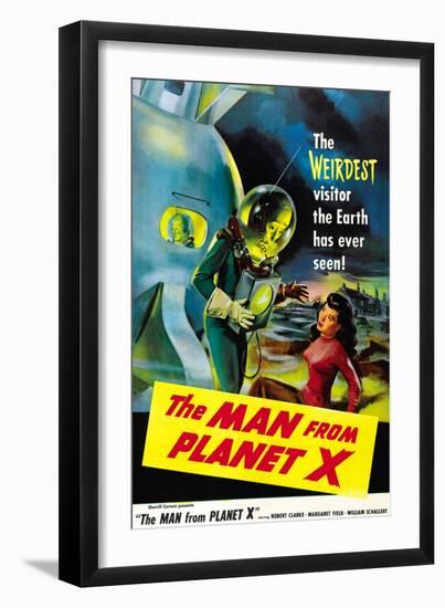 The Man From Planet X, Pat Goldin (As the Title Character), Margaret Field (Girl On Right), 1951-null-Framed Art Print