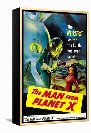 The Man From Planet X, Pat Goldin (As the Title Character), Margaret Field (Girl On Right), 1951-null-Framed Stretched Canvas