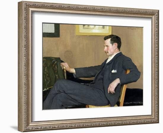 The Man in the Grey Suit, 1890-William Strang-Framed Giclee Print