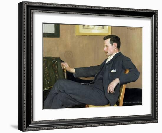 The Man in the Grey Suit, 1890-William Strang-Framed Giclee Print