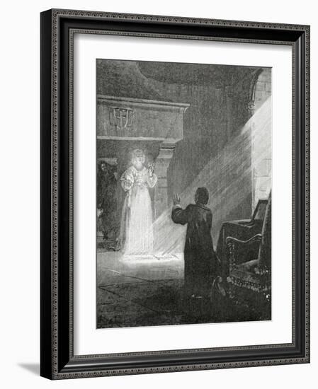 The Man in the Iron Mask, 19th Century-Tony Robert-fleury-Framed Giclee Print