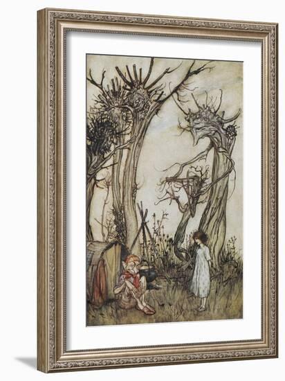 The Man in the Wilderness-Arthur Rackham-Framed Giclee Print