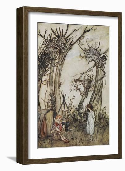 The Man in the Wilderness-Arthur Rackham-Framed Giclee Print