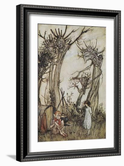 The Man in the Wilderness-Arthur Rackham-Framed Giclee Print