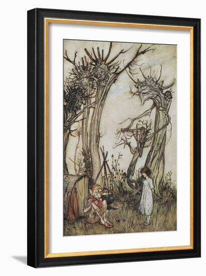 The Man in the Wilderness-Arthur Rackham-Framed Giclee Print