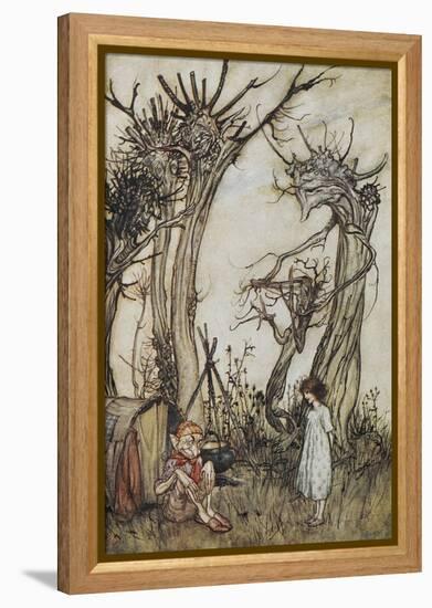 The Man in the Wilderness-Arthur Rackham-Framed Premier Image Canvas