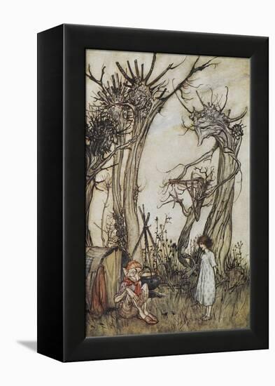 The Man in the Wilderness-Arthur Rackham-Framed Premier Image Canvas