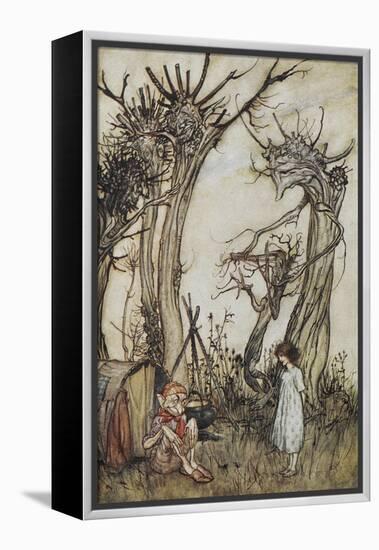 The Man in the Wilderness-Arthur Rackham-Framed Premier Image Canvas