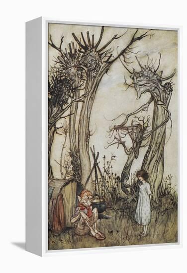 The Man in the Wilderness-Arthur Rackham-Framed Premier Image Canvas