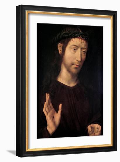 The Man of Sorrows Blessing, 1480-1490-Hans Memling-Framed Giclee Print