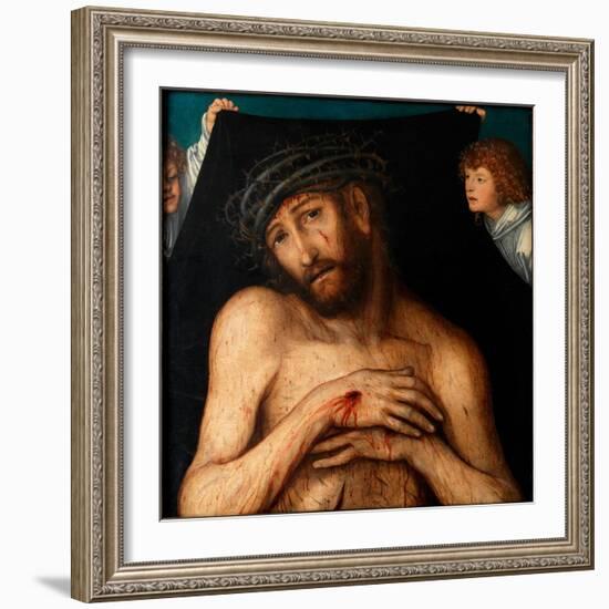 The Man of Sorrows, by Cranach, Lucas, the Elder (1472-1553). Oil on Wood, Ca 1515. Klassik Stiftun-Lucas the Elder Cranach-Framed Giclee Print