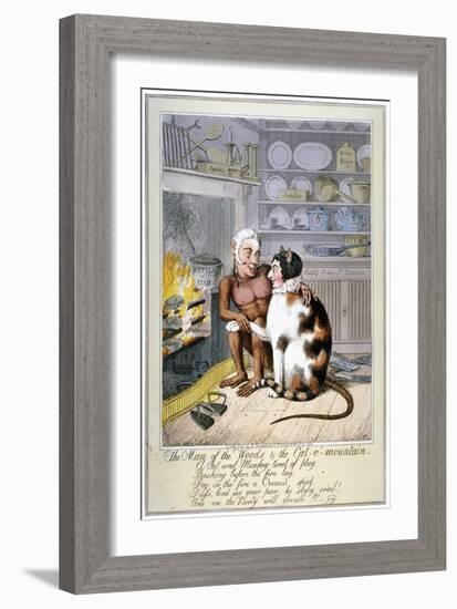 The Man of the Woods and the Cat-O'-Mountain, 1821-Theodore Lane-Framed Giclee Print