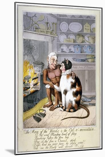 The Man of the Woods and the Cat-O'-Mountain, 1821-Theodore Lane-Mounted Giclee Print