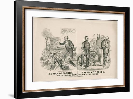 The Man of Words, the Man of Deeds, Which Do You Think the Country Needs?, 1868-John Cameron-Framed Giclee Print