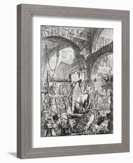 The Man on the Rack, from 'Carceri d'Invenzione', c.1749-Giovanni Battista Piranesi-Framed Giclee Print