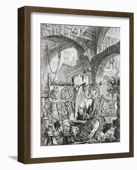 The Man on the Rack, from 'Carceri d'Invenzione', c.1749-Giovanni Battista Piranesi-Framed Giclee Print