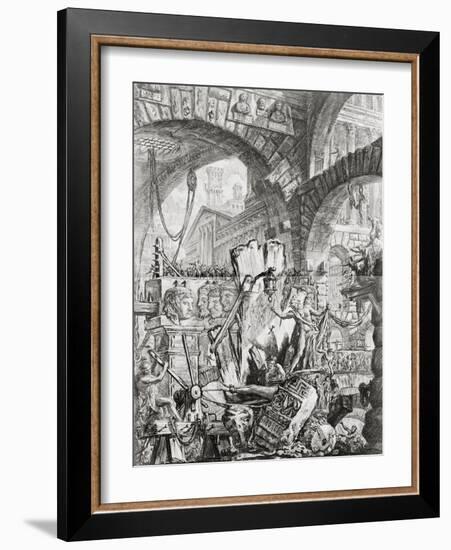 The Man on the Rack, from 'Carceri d'Invenzione', c.1749-Giovanni Battista Piranesi-Framed Giclee Print