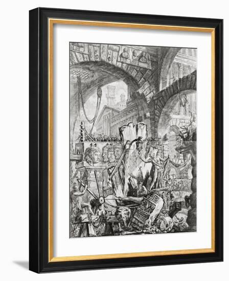 The Man on the Rack, from 'Carceri d'Invenzione', c.1749-Giovanni Battista Piranesi-Framed Giclee Print