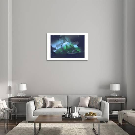 The Man Standing On Glowing Eggs With A Monster Inside Sci Fi Concept Illustration Painting Art Print By Tithi Luadthong Art Com