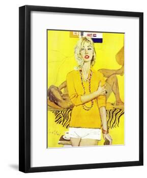 The Man Who Scorned Christmas - Saturday Evening Post "Leading Ladies", December 19, 1959 pg.29-Coby Whitmore-Framed Giclee Print