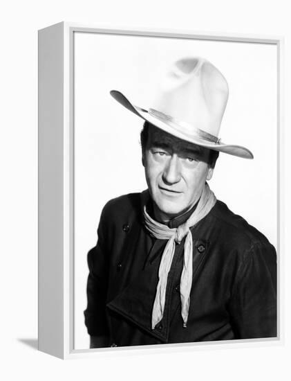 The Man Who Shot Liberty Valance, John Wayne, 1962-null-Framed Stretched Canvas