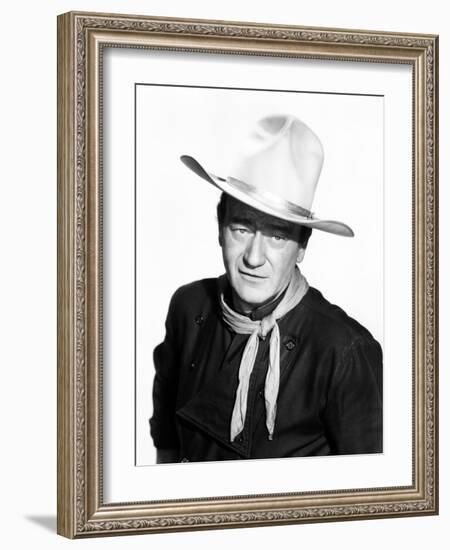 The Man Who Shot Liberty Valance, John Wayne, 1962-null-Framed Photo