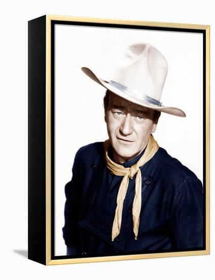 THE MAN WHO SHOT LIBERTY VALANCE, John Wayne, 1962-null-Framed Stretched Canvas