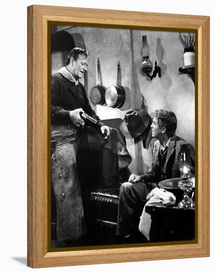 The Man Who Shot Liberty Valance, John Wayne, James Stewart, 1962-null-Framed Stretched Canvas