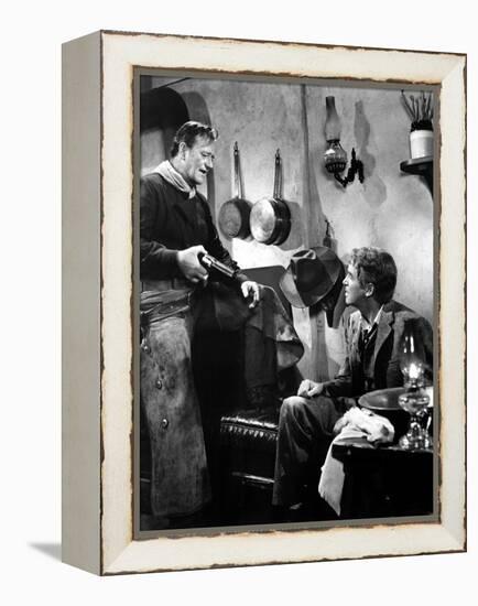 The Man Who Shot Liberty Valance, John Wayne, James Stewart, 1962-null-Framed Stretched Canvas