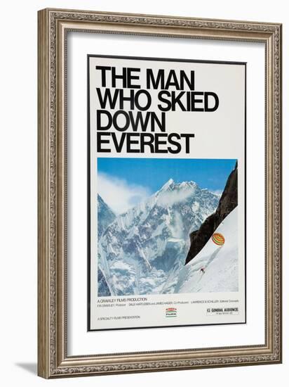 THE MAN WHO SKIED DOWN EVEREST, Yuichiro Miura, 1975-null-Framed Premium Giclee Print