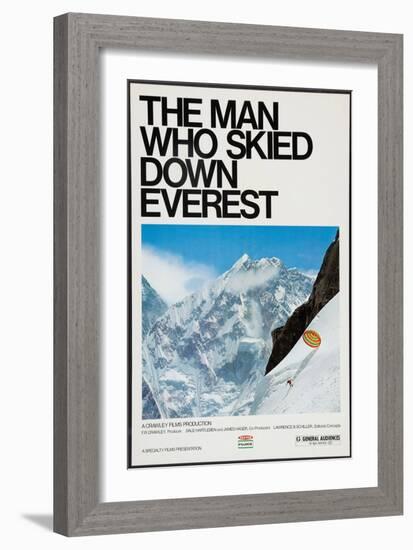 THE MAN WHO SKIED DOWN EVEREST, Yuichiro Miura, 1975-null-Framed Premium Giclee Print