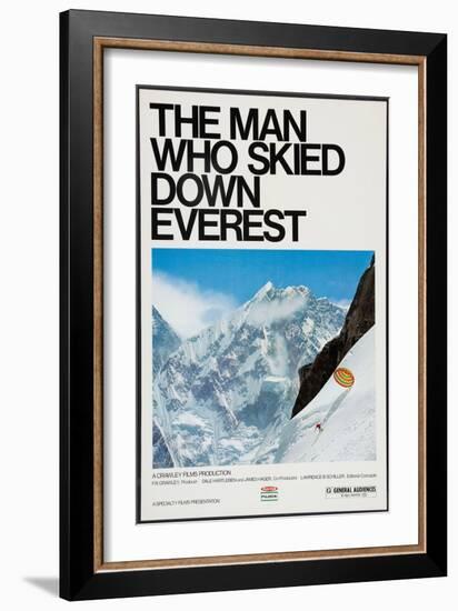 THE MAN WHO SKIED DOWN EVEREST, Yuichiro Miura, 1975-null-Framed Premium Giclee Print
