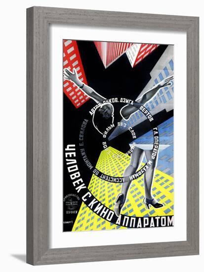 The Man with a Movie Camera, 1929-null-Framed Premium Giclee Print