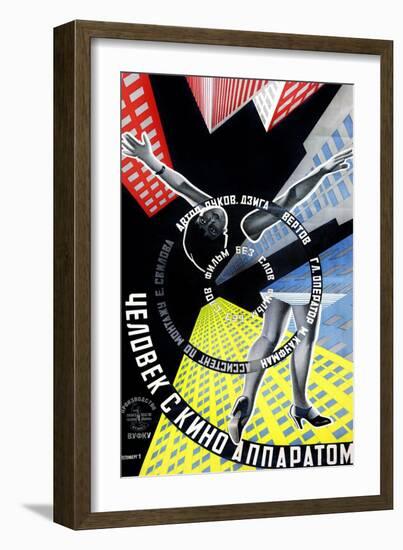 The Man with a Movie Camera, 1929-null-Framed Premium Giclee Print