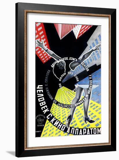 The Man with a Movie Camera, 1929-null-Framed Premium Giclee Print