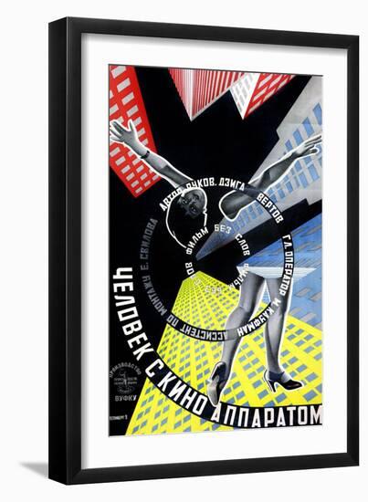 The Man with a Movie Camera, 1929-null-Framed Premium Giclee Print